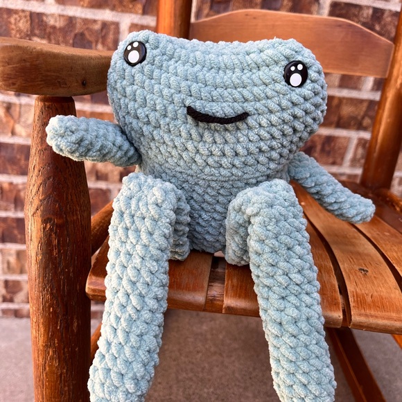 Handmade by myself Cute Plush Frog Toy. Newly crafted - Picture 2 of 3